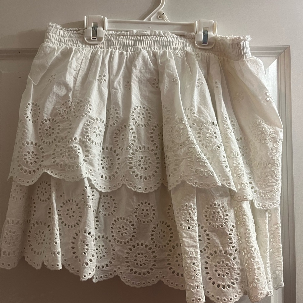 White Eyelet Women's Skirt
